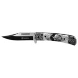 Sigma 4.5" Filigree Bear Handle Ball Bearing Flipper Pocket Knife